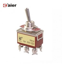کلید کلنگی بزرگ 2 حالته - 6 پایه - ریستی - DAIER KN3C-212A