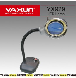 چراغ کار ذره بین دار (ذره بین رو میزی) - LED دار + دیمر Yaxun YX-929